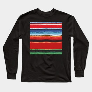 Red Serape Saltillo Long Sleeve T-Shirt